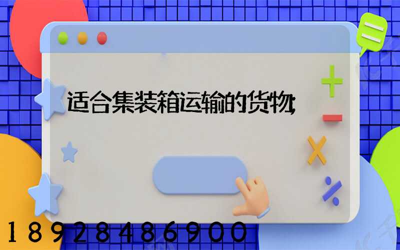 适合集装箱运输的货物