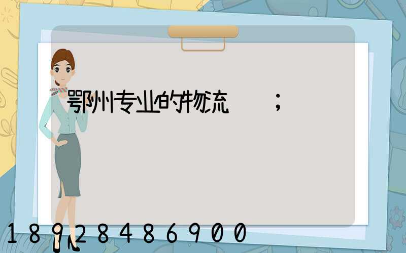 鄂州专业的物流运输