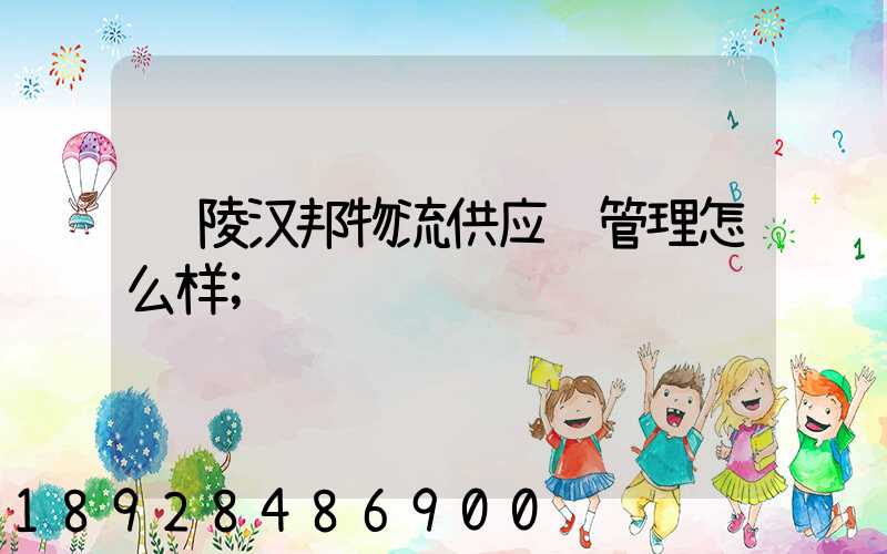 铜陵汉邦物流供应链管理怎么样