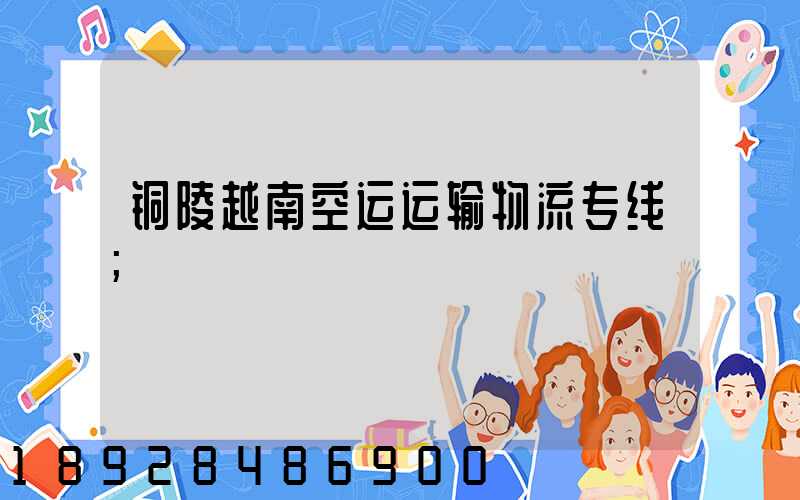 铜陵越南空运运输物流专线