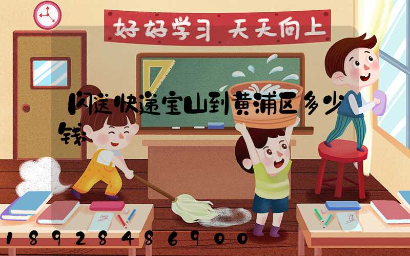 闪送快递宝山到黄浦区多少钱