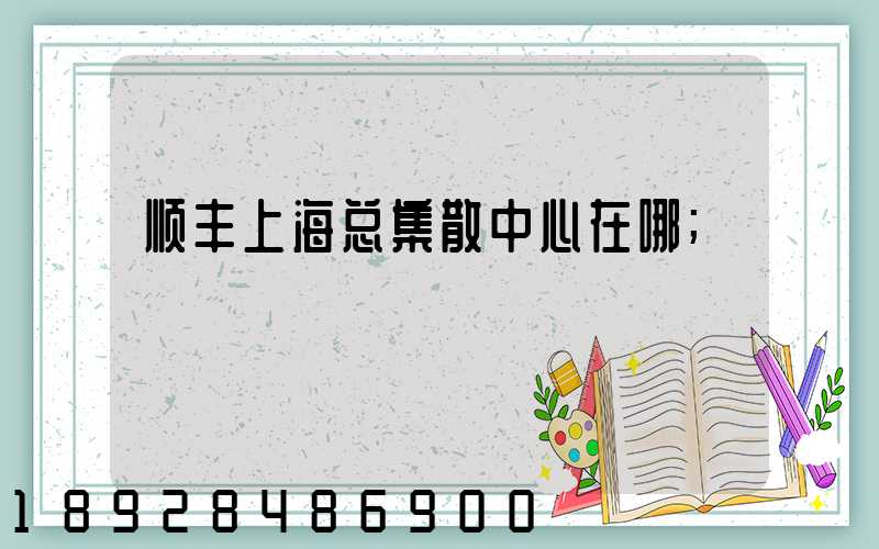顺丰上海总集散中心在哪