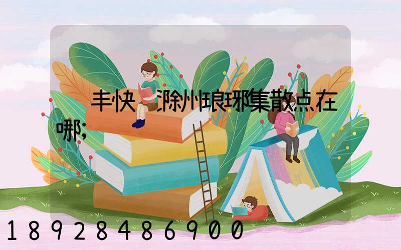 顺丰快递滁州琅琊集散点在哪