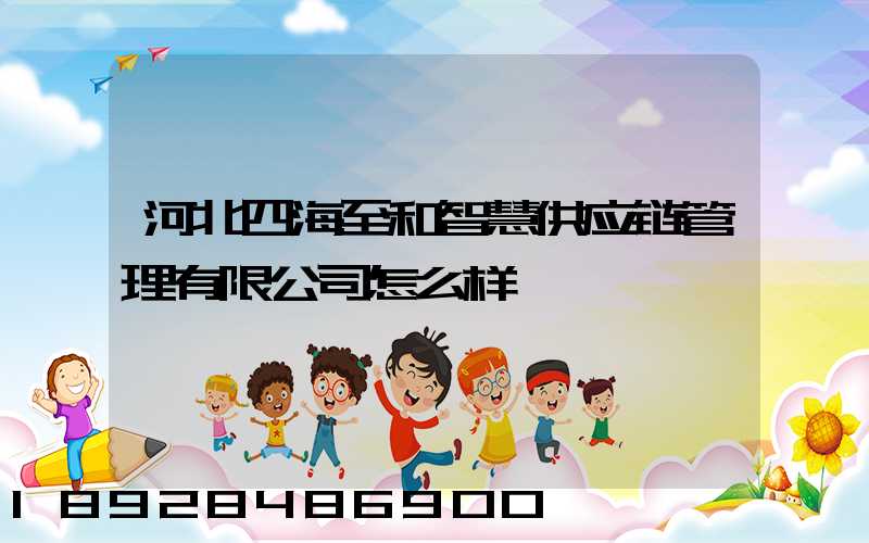 河北四海至和智慧供应链管理有限公司怎么样