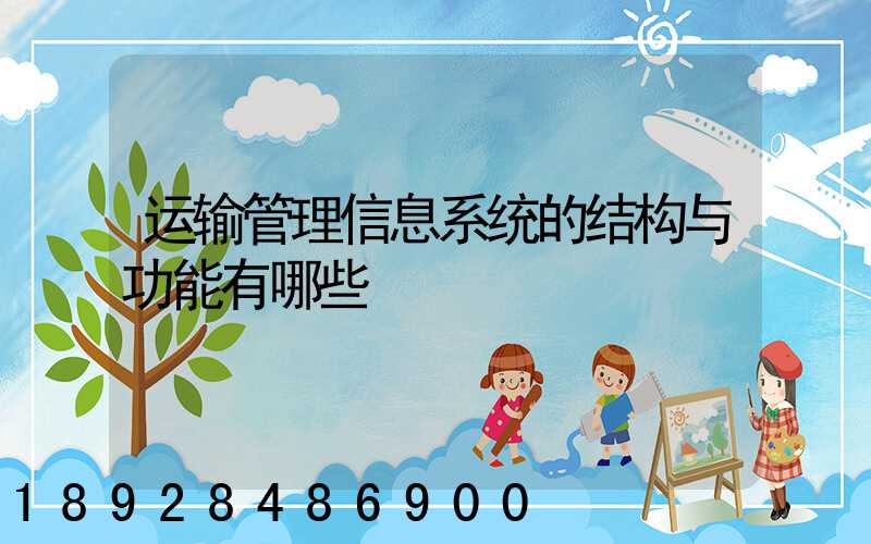 运输管理信息系统的结构与功能有哪些